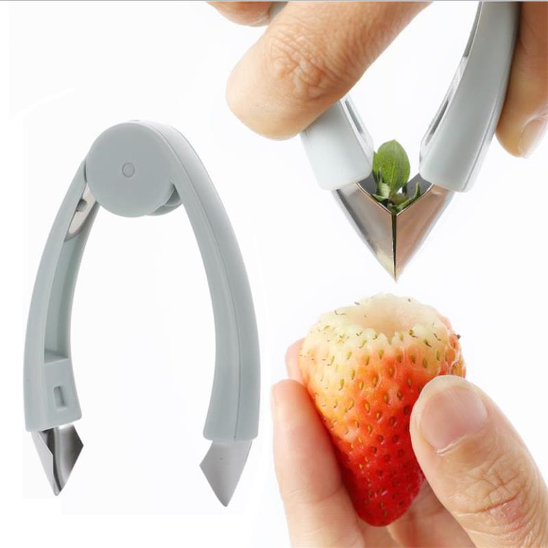 Kitchen Gadgets Hacks - Rvs Tomaat Stengel Aardbei Blad Remover