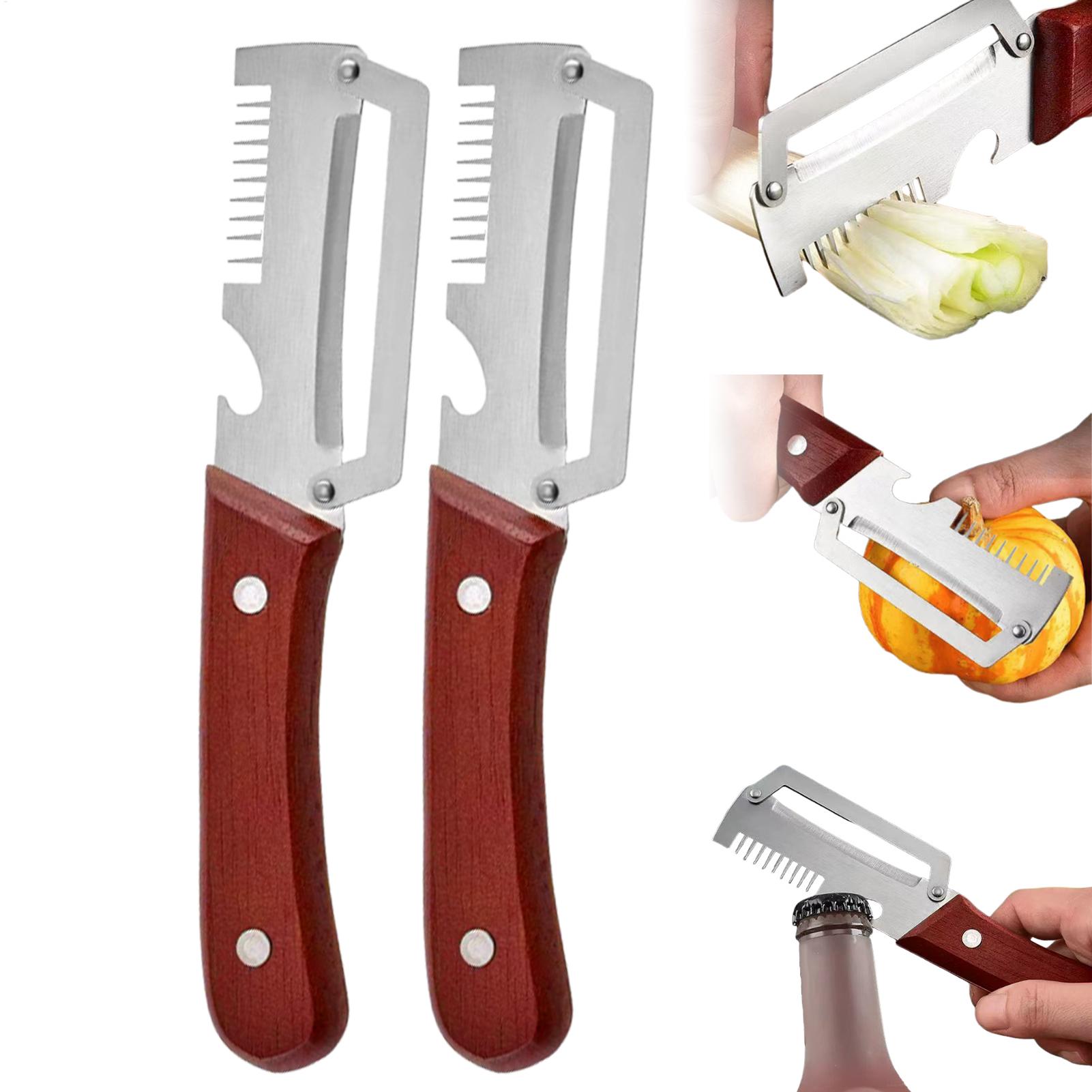Kitchen Gadgets For Chefs - 3-in-1 groenteschiller met houten handvat en
