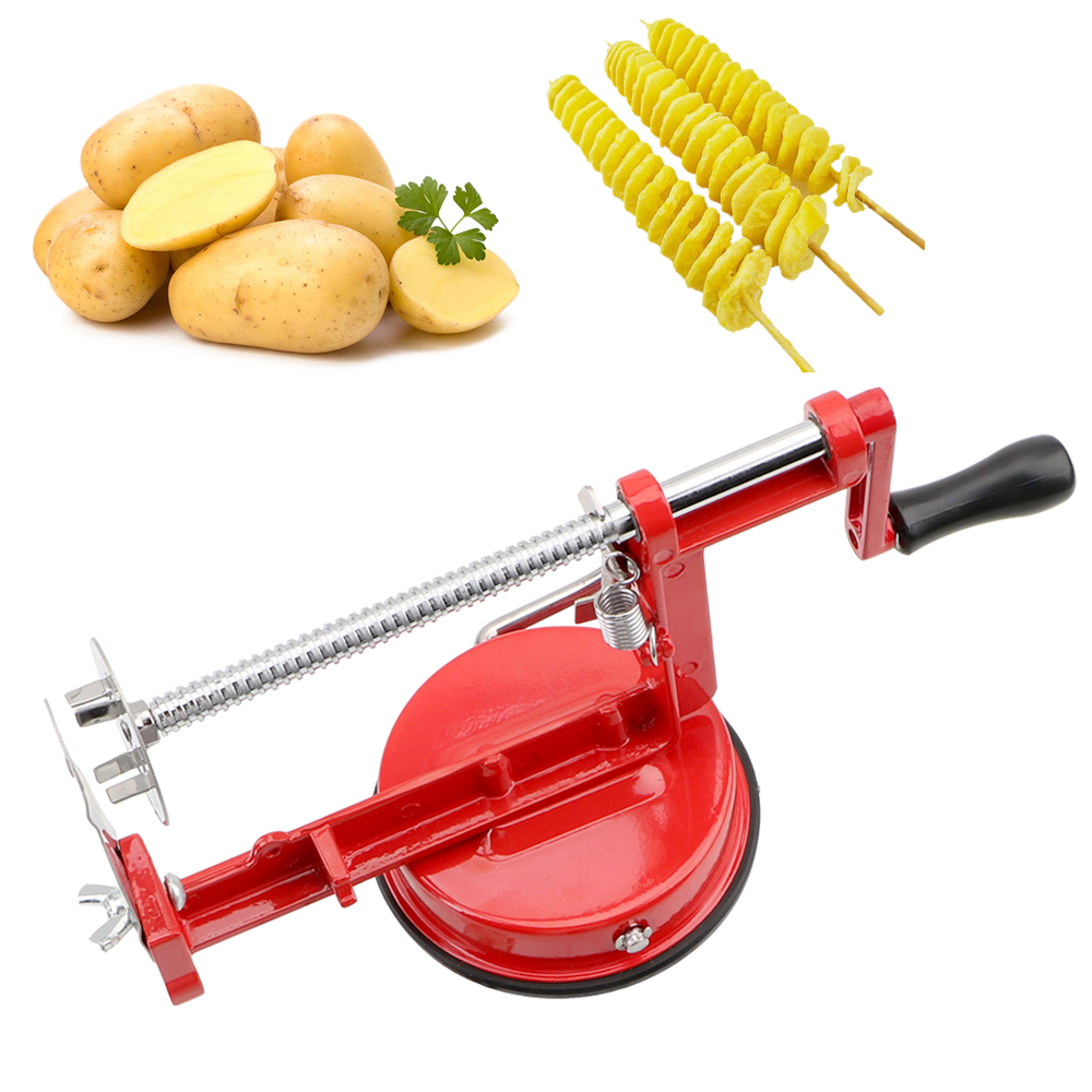 Kitchen Gadgets Hacks - Handmatige spiraalvormige frietsnijder Kookgerei Groentenspiraalsnijder Gedraaide