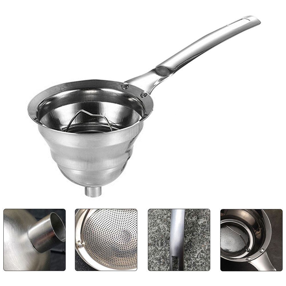 Stainless Steel Strainer - 1 stuks roestvrijstalen oliefilterschep, extra stevig,