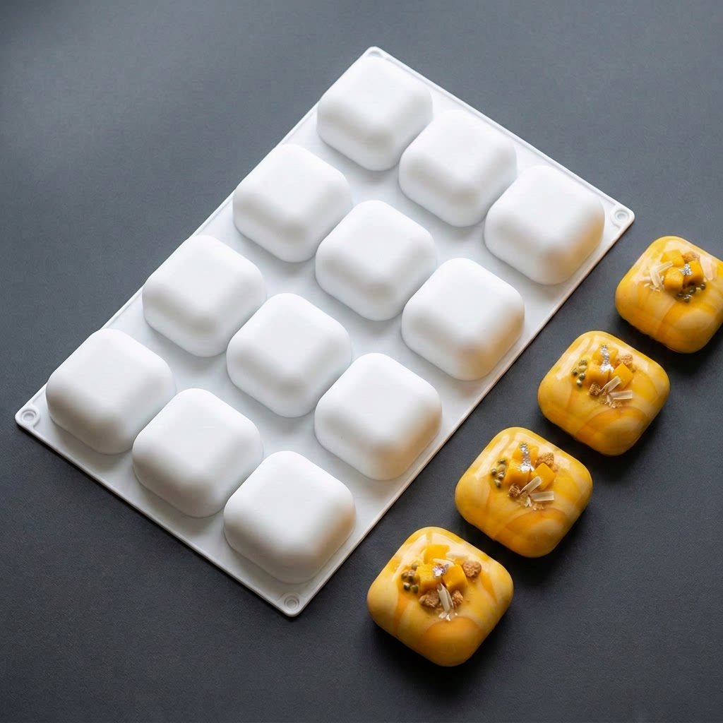 Kitchen Gadgets For Arthritic Hands - 12-vormige vierkante siliconen mal voor het