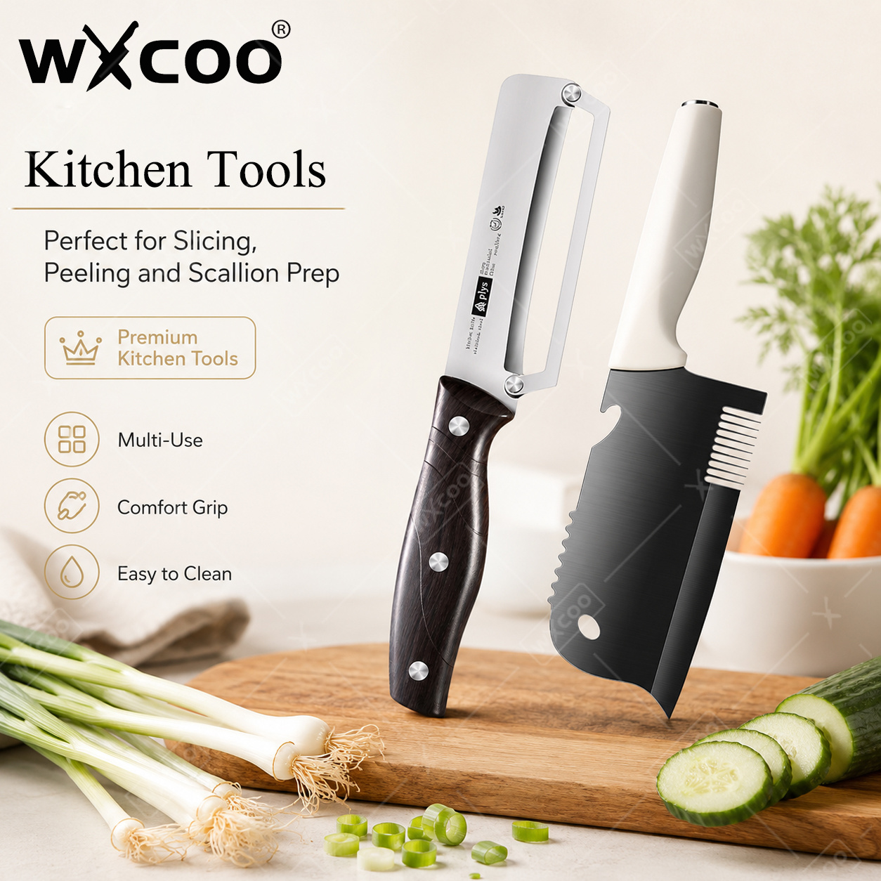 Kitchen Gadgets For Arthritic Hands - WXCOO RVS Prei Snijder Schiller Handschraper