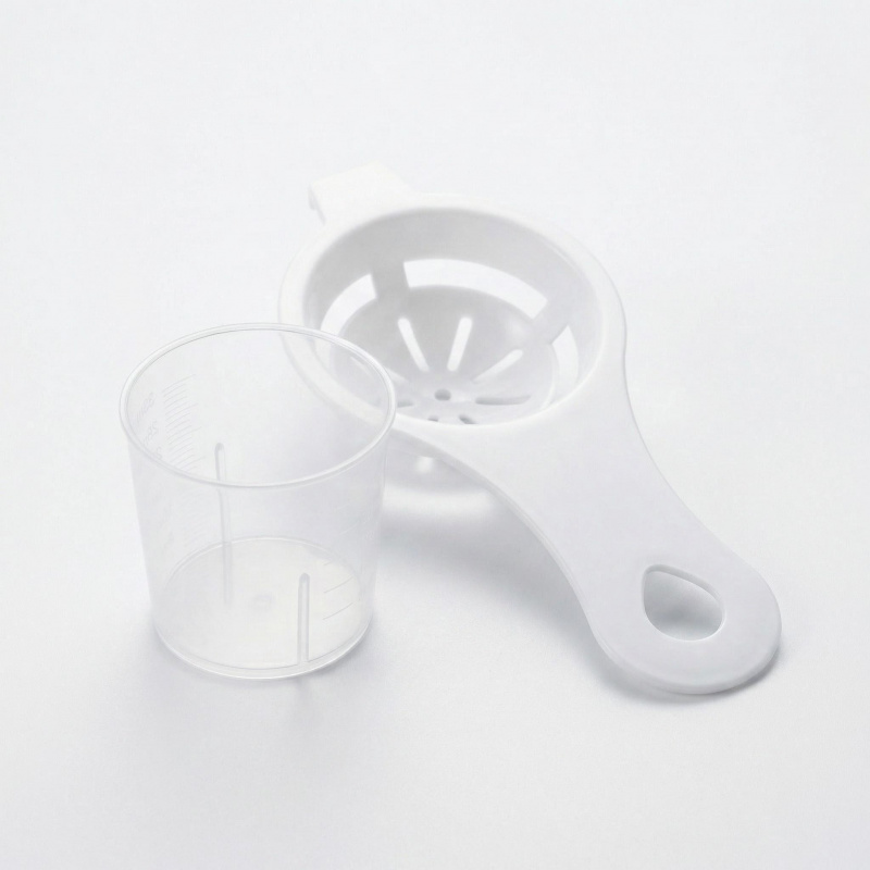 Egg Separator Tool - Plastic eierwit-eigeel scheider met maatbeker, keukenbakgereedschap