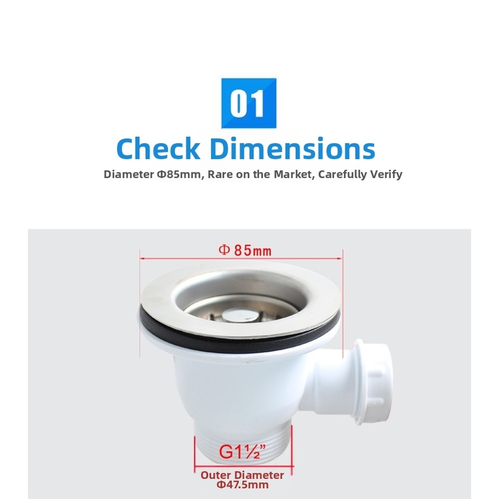 85mm roestvrijstalen gootsteen - Stainless Steel Strainer recensie en prijs