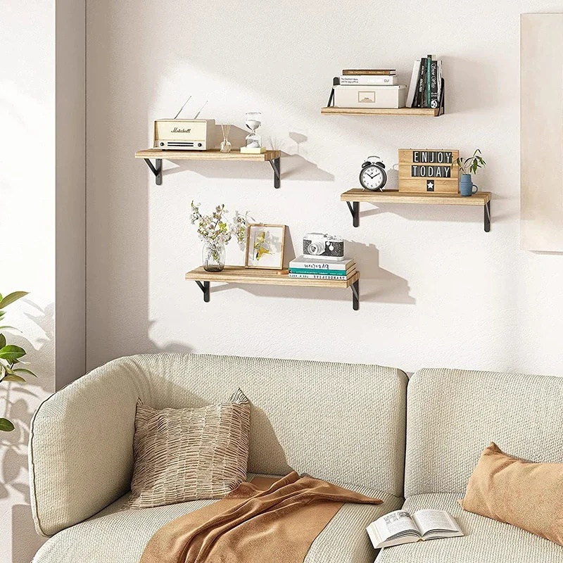 Houten zwevende wandplanken, h - Kitchen Gadgets Hacks recensie en prijs