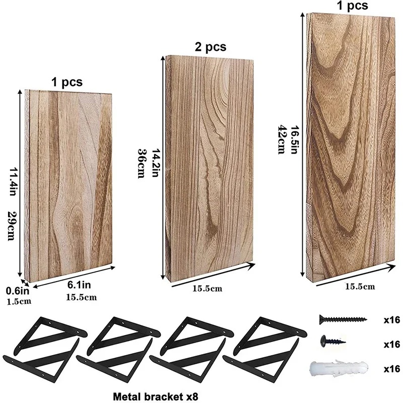 Houten zwevende wandplanken, h - Kitchen Gadgets Hacks recensie en prijs